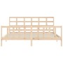 Estructura de cama sin colchón madera maciza de pino 200x200 cm