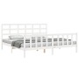 Estructura de cama sin colchón madera maciza blanca 200x200 cm