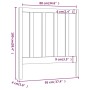 Solid white pine wood bed headboard 95x4x100 cm by vidaXL, Headboards and footboards - Ref: Foro24-822238, Price: 30,30 €, Di...