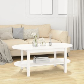 Solid white pine wood coffee table 110x55x45 cm by vidaXL, Coffee table - Ref: Foro24-822288, Price: 127,03 €, Discount: %
