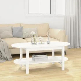 Solid white pine wood coffee table 110x55x45 cm by vidaXL, Coffee table - Ref: Foro24-822288, Price: 124,78 €, Discount: %