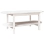 Solid white pine wood coffee table 110x55x45 cm by vidaXL, Coffee table - Ref: Foro24-822288, Price: 127,07 €, Discount: %