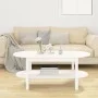 Couchtisch aus massivem weißem Kiefernholz, 110 x 55 x 45 cm von vidaXL, Couchtisch - Ref: Foro24-822288, Preis: 124,76 €, Ra...
