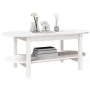 Couchtisch aus massivem weißem Kiefernholz, 110 x 55 x 45 cm von vidaXL, Couchtisch - Ref: Foro24-822288, Preis: 124,76 €, Ra...