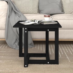 Couchtisch aus massivem Kiefernholz schwarz 50x50x45 cm von vidaXL, Couchtisch - Ref: Foro24-822176, Preis: 43,02 €, Rabatt: %
