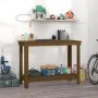 Banco de trabajo madera maciza de pino marrón miel 110x50x80 cm de vidaXL, Mesas de trabajo - Ref: Foro24-822504, Precio: 80,...