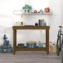 Solid honey brown pine wood workbench 110x50x80 cm by vidaXL, Work tables - Ref: Foro24-822504, Price: 80,82 €, Discount: %
