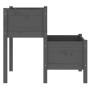 Jardinera de madera maciza de pino gris 84,5x84x75 cm de vidaXL, Maceteros y jardineras - Ref: Foro24-822259, Precio: 103,39 ...