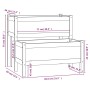 Jardinera de madera maciza de pino gris 84,5x84x75 cm de vidaXL, Maceteros y jardineras - Ref: Foro24-822259, Precio: 103,39 ...