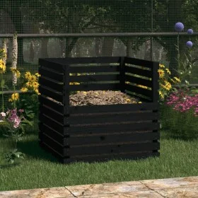 Compostador de madera maciza de pino negro 80x80x78 cm de vidaXL, Compostadores - Ref: Foro24-822191, Precio: 114,05 €, Descu...