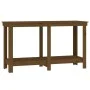 Solid honey brown pine wood workbench 140x50x80 cm by vidaXL, Work tables - Ref: Foro24-822509, Price: 101,83 €, Discount: %