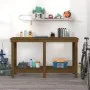 Solid honey brown pine wood workbench 140x50x80 cm by vidaXL, Work tables - Ref: Foro24-822509, Price: 101,83 €, Discount: %