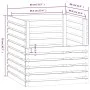 Komposter aus massivem Kiefernholz weiß 80x80x78 cm von vidaXL, Komposter - Ref: Foro24-822188, Preis: 84,46 €, Rabatt: %