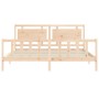 Estructura de cama con cabecero madera maciza 180x200 cm