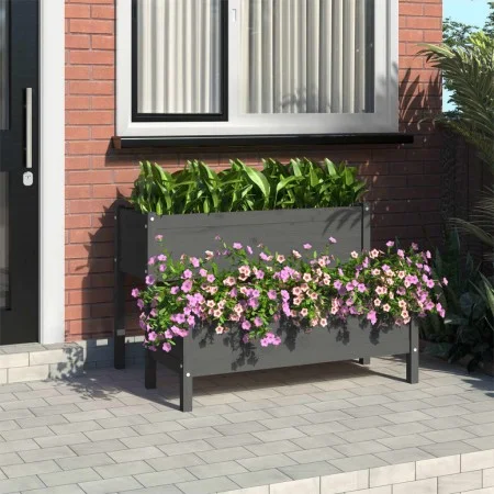 Pflanzgefäß Kiefer massiv grau 110x84x75 cm von vidaXL, Töpfe und Pflanzgefäße - Ref: Foro24-822264, Preis: 155,57 €, Rabatt: %