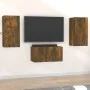 Set de muebles de TV 3 pzas madera contrachapada roble ahumado de vidaXL, Muebles TV - Ref: Foro24-3120230, Precio: 91,26 €, ...