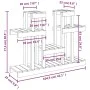 Pflanzenstütze aus Massivholz, Honigkiefer, 104,5 x 25 x 77,5 cm von vidaXL, Topfständer - Ref: Foro24-822100, Preis: 74,61 €...