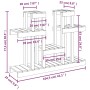 Pflanzenstütze aus Massivholz, Honigkiefer, 104,5 x 25 x 77,5 cm von vidaXL, Topfständer - Ref: Foro24-822100, Preis: 75,44 €...