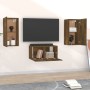 Set de muebles de TV 3 pzas madera contrachapada roble ahumado de vidaXL, Muebles TV - Ref: Foro24-3120230, Precio: 97,39 €, ...