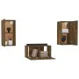 Set de muebles de TV 3 pzas madera contrachapada roble ahumado de vidaXL, Muebles TV - Ref: Foro24-3120230, Precio: 91,26 €, ...