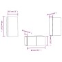 TV-Möbelset 3-teilig aus geräuchertem Eichensperrholz von vidaXL, TV-Möbel - Ref: Foro24-3120230, Preis: 94,17 €, Rabatt: %