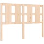 Estructura de cama de matrimonio con cabecero madera maciza