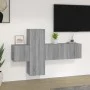 TV-Möbelset 3-teilig Sonoma graues Sperrholz von vidaXL, TV-Möbel - Ref: Foro24-3120225, Preis: 88,20 €, Rabatt: %
