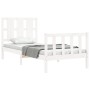 Estructura de cama sin colchón madera de pino blanca 90x200 cm