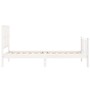 Estructura de cama sin colchón madera de pino blanca 90x200 cm