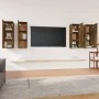 Mueble TV 4 uds madera contrachapada roble ahumado 30,5x30x90cm de vidaXL, Muebles TV - Ref: Foro24-3120329, Precio: 156,37 €...