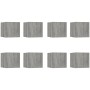Wand-TV-Schränke 8 Stück Sonoma grau 30,5x30x30 cm von vidaXL, TV-Möbel - Ref: Foro24-3120324, Preis: 173,56 €, Rabatt: %