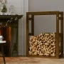 Firewood rack solid honey brown pine wood 80x25x100cm by vidaXL, Accessories for bags and firewood holders - Ref: Foro24-8224...