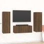 TV-Möbelset 3-teilig, braunes Eichensperrholz von vidaXL, TV-Möbel - Ref: Foro24-3120235, Preis: 131,56 €, Rabatt: %