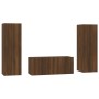 TV-Möbelset 3-teilig, braunes Eichensperrholz von vidaXL, TV-Möbel - Ref: Foro24-3120235, Preis: 131,56 €, Rabatt: %