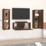 TV-Möbelset 3-teilig, braunes Eichensperrholz von vidaXL, TV-Möbel - Ref: Foro24-3120235, Preis: 131,56 €, Rabatt: %