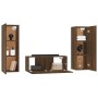 TV-Möbelset 3-teilig, braunes Eichensperrholz von vidaXL, TV-Möbel - Ref: Foro24-3120235, Preis: 131,56 €, Rabatt: %