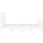 Estructura de cama sin colchón madera de pino blanca 140x200 cm