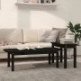 2-teiliges Couchtisch-Set aus massivem schwarzem Kiefernholz von vidaXL, Couchtisch - Ref: Foro24-822366, Preis: 65,52 €, Rab...