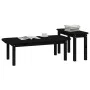 2-teiliges Couchtisch-Set aus massivem schwarzem Kiefernholz von vidaXL, Couchtisch - Ref: Foro24-822366, Preis: 65,52 €, Rab...