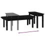 2-teiliges Couchtisch-Set aus massivem schwarzem Kiefernholz von vidaXL, Couchtisch - Ref: Foro24-822366, Preis: 77,84 €, Rab...