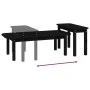 2-teiliges Couchtisch-Set aus massivem schwarzem Kiefernholz von vidaXL, Couchtisch - Ref: Foro24-822366, Preis: 65,52 €, Rab...