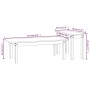 2-piece solid black pine wood coffee table set by vidaXL, Coffee table - Ref: Foro24-822366, Price: 77,90 €, Discount: %