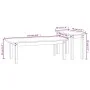 2-teiliges Couchtisch-Set aus massivem schwarzem Kiefernholz von vidaXL, Couchtisch - Ref: Foro24-822366, Preis: 65,52 €, Rab...