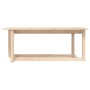 Solid pine wood coffee table 110x55x45 cm by vidaXL, Coffee table - Ref: Foro24-822167, Price: 66,30 €, Discount: %