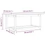 Solid pine wood coffee table 110x55x45 cm by vidaXL, Coffee table - Ref: Foro24-822167, Price: 65,44 €, Discount: %