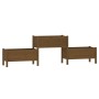 Solid honey brown pine wood planter 245.5x44x75 cm by vidaXL, Pots and planters - Ref: Foro24-822255, Price: 153,28 €, Discou...