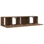 Set de muebles para TV 2 pzas madera contrachapada roble marrón de vidaXL, Muebles TV - Ref: Foro24-3120280, Precio: 83,97 €,...
