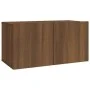 Set de muebles para TV 2 pzas madera contrachapada roble marrón de vidaXL, Muebles TV - Ref: Foro24-3120280, Precio: 83,97 €,...