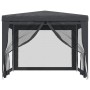 Carpa para fiestas 4 paredes de malla HDPE gris antracita 3x3 m