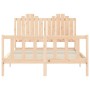 Estructura de cama sin colchón madera de pino blanca 140x200 cm